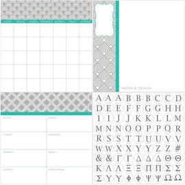 WallPops Pimlico Dry Erase Combo Wall Decal with Monogram, Multi-Colour