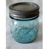 BALL 1/2 HALF PINT Aqua BLUE MASON Jar - "Collector's