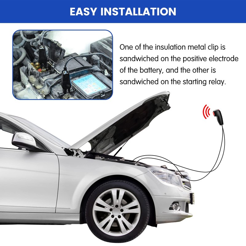 Remote Starter Switch, Haoguo Starter Button Used for 6v, 12v,
