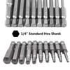 Bestgle 10Pcs 50mm Magnetic Inner Hexagon Head Screwdriver Bits Set