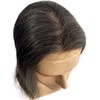 Hombres Tupé for hombre con encaje suizo #1B20, cabello humano