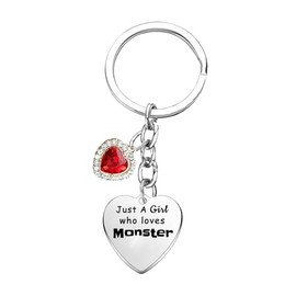 Monster Keychain Anime Cartoon Gifts Monster Themed Gifts for Monsters Lovers Gift Cartoon Jewelry for Cartoons Lovers Gift Anime Stuff for Women Christmas Birthday Present Friendship Present