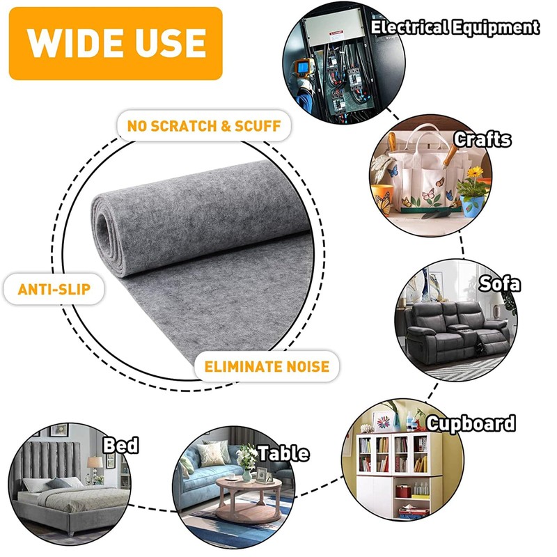 78"x40" Light Gray Underfelt Carpet for Speaker, Sub Box Carpet,