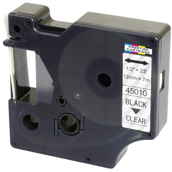 Compatible Tape 45010 S0720500 Black on Clear 12mm x 7m