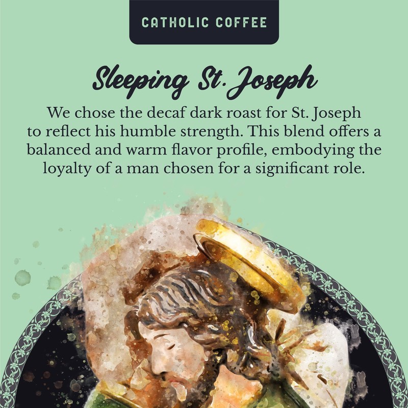 Sleeping St. Joseph (Whole Bean) Decaf Arabica Coffee 12 oz