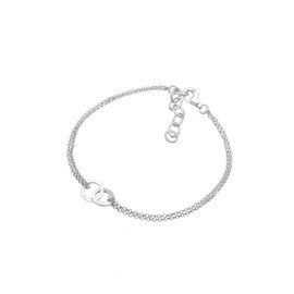 Elli Women's Bracelet Circle Connection Trend in 925 Sterling Silver, Sterling Silver, No Gemstone