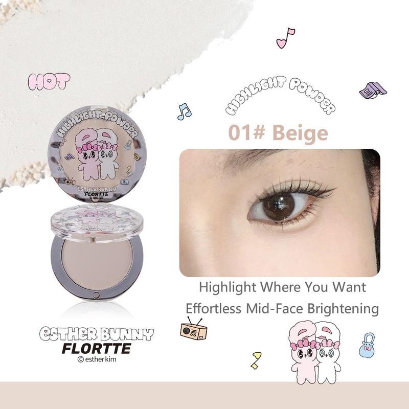 FLORTTE Radiant Skin Goals Esther Bunny Highlighter Single-Colour Glow Makeup