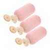 GLEAVI 3Pcs Pink Travel Squeeze Bottles with Flip Cap Refillable