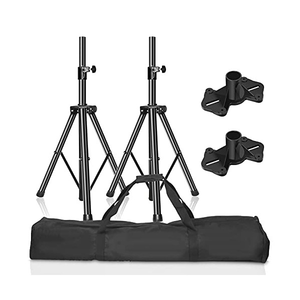 EMART Adjustable Height Speaker Stands, Professional Heavy Duty Tripod Structure