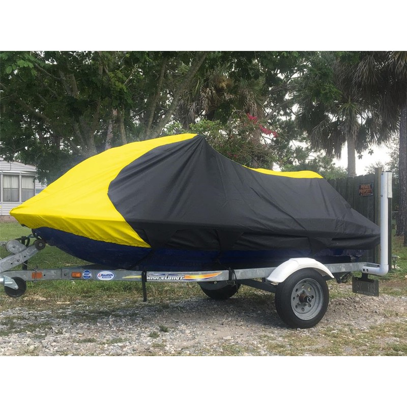 SBU Black/Yellow Heavy-Duty, PWC Cover Compatible for Sea Doo GTX