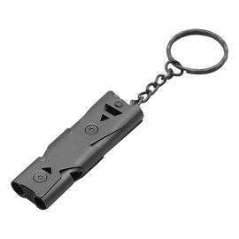 Namvo 2PCS Signal Whistle High Decibel Metal Whistle Emergency Whistle with Key Fob for Mountain Survival Emergency Sports Lessons Outdoor Camping Fishing Hiking Hunting