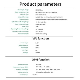 Komshine KFI-45 Fiber Identifier with OPM&10mw VFL Function -70~+6dBm Test Range