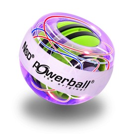 Powerball Autostart Multilight, gyroskopischer Handtrainer mit blau-rotem Lichteffekt inkl. Aufziehmechanik, transparent-violett, das Original von Kernpower