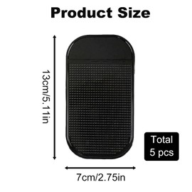 5 Stück Armaturenbrettmatte aus Silikon, rutschfeste Auto-Armaturenbrett-Matten, Selbstklebende Auto-Armaturenbrett-Matten, zum Halten von Handy, Schlüssel, Sonnenbrille,