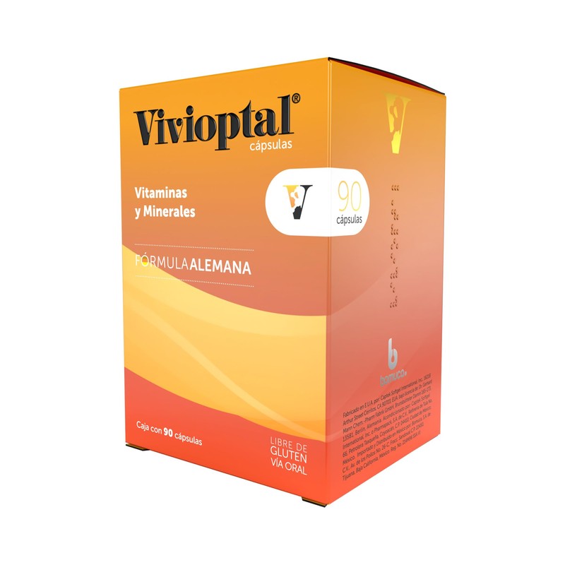 Bomuca - Vivioptal 90 Cápsulas, Vitaminas y Minerales, Libre de