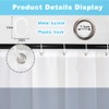 SDOTPMT 105 x 160 cm Grey White Two-Tone Shower Curtain