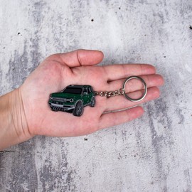 FOUR WHEEL BEAST Bronco Sport Keychain compatible with Ford Bronco Sport Accessories 2023 2024 4 door Car Key Chain Fob Cover (Green)