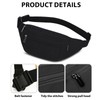 Leogony Fanny Pack for Women Men, Adjustable Black Bum Bag