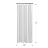 AmazerBath White Waffle Shower Curtain, 36x72 Inches, Fabric Stall Curtain