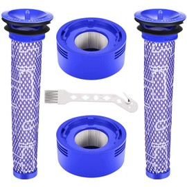 Allotech Replacement Filters Pack for Dyson V7, V8 Animal Absolute Motorhead, 2 HEPA Post Filters and 2 Pre-Filters, Replaces Parts 965661-01 and 967478-01