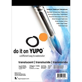 Yupo Paper L21-YUP153CL57 Translucent Sheets (2 Pack of 15), 5" x 7"