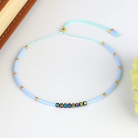 C.QUAN CHI Miyuki Beads Friendship Bracelet Handmade Charm Adjustment Bracelet for Women