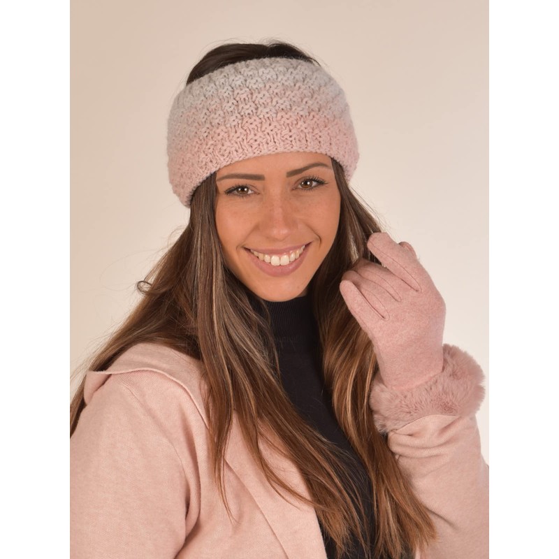 styleBREAKER 04026057 Women's Knitted Headband 2-Colour with Ombre Colour Gradient,