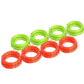 Eventronic 8 Pack AL2420PD Replacement Twisted Trimmer Line Compatible with All EGO 15-Inch String Trimmers Weed Eater, Dual Color Pre-Cut 0.095" 112Ft Weed Wacker String line for EGO Trimmers String