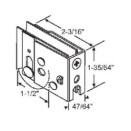 Sliding Patio Door Rollers, Sliding Door Tandem Roller Assembly Replacement for Sliding Glass Door Rollers | Patio Glass Door Roller Replacement Hardware Repair (DR-118)