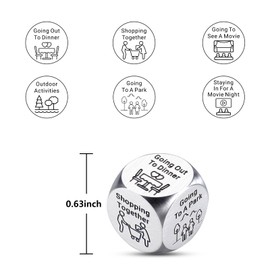 Couples Date Night Idea Stocking Stuffers for Adults Women Men White Elephant Gifts for Adults for Women Decision Dice Gift for Boyfriend Girlfriend Husband Wife Anniversary Valentines
