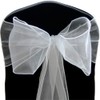 Time to Sparkle 10pcs 22x280cm Silver Cloud Organza Sashes Wider