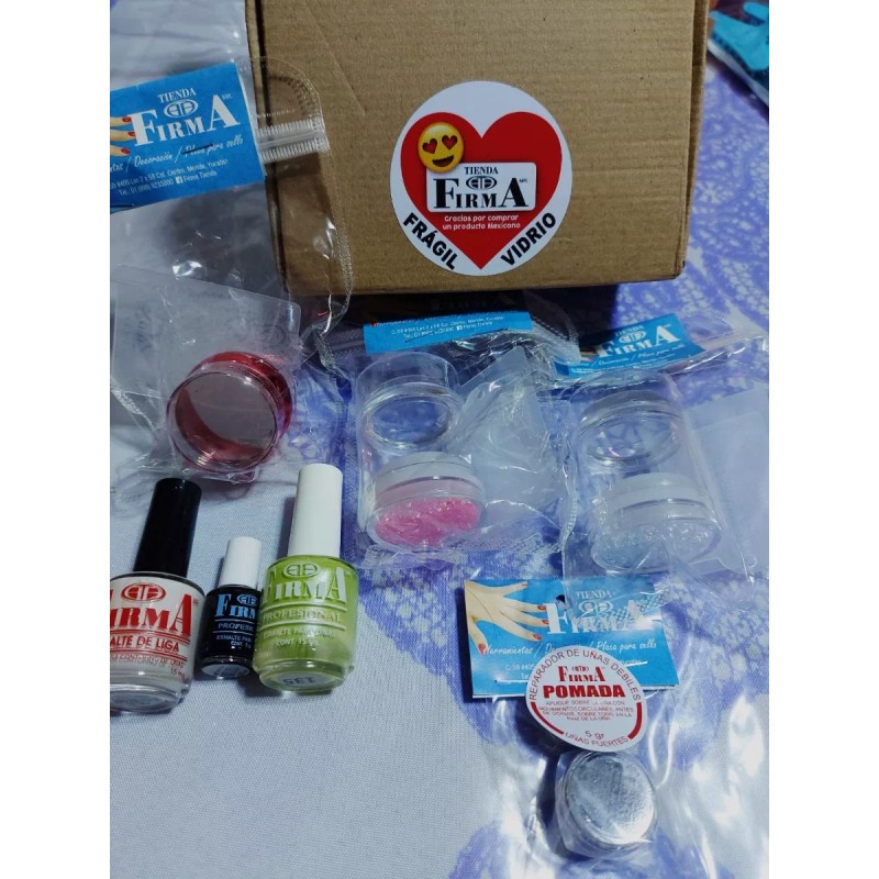 Firma Kit Para Estampado En Uñas 3 Pinturas+4 Placas+stamper Firma