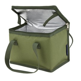 TEAMOOK Foldable Lunch Bag Insulated Lunch Box Water-Resistant Leakproof Soft Cooler Bag Army Green 8-10 cans