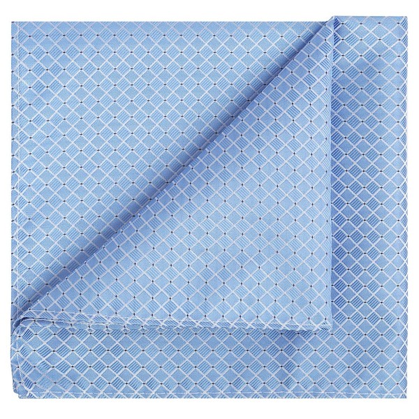 KissTies 5 pañuelos cuadrados de bolsillo sólido para boda + 1 caja de regalo, Azul / Patchwork, Talla única