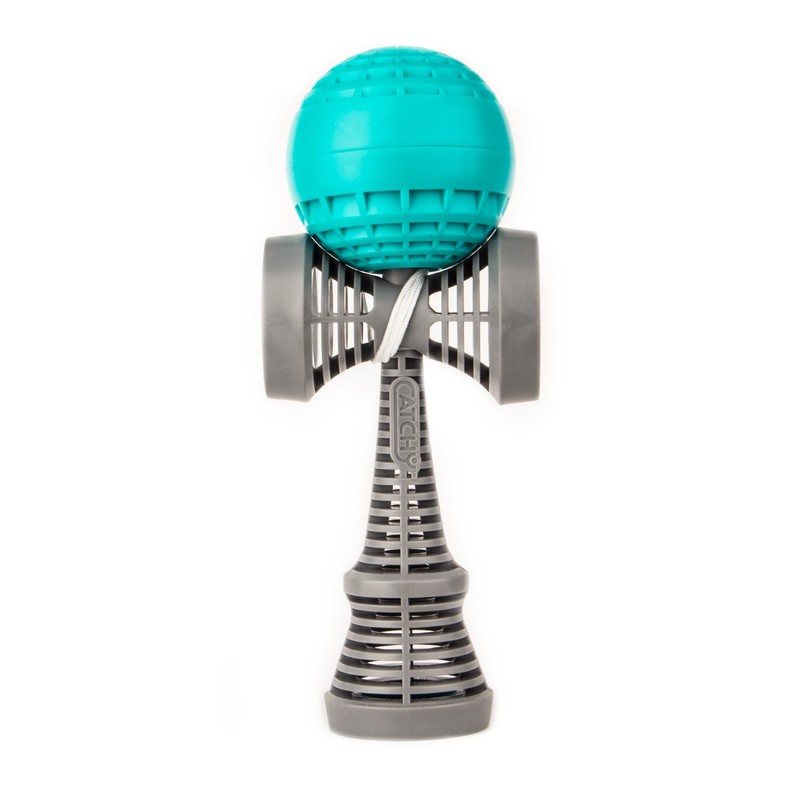 YOYO FACTORY Catchy AIR Kendama - Grey/Teal (traditional japanese skill