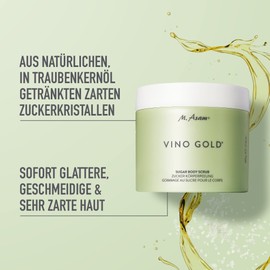 M. Asam VINO GOLD Sugar Body Scrub (600 g) - Gently Removes Dead Skin Dandruff for Instantly Smoother & Smooth Skin, with Natural Sugar Crystals & Vitamin E, Vegan Body Care
