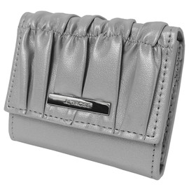 Cross Marberry R73 Gathered Wallet, Mini Wallet, Box-Shaped Coin Purse, Adult, Cute, Trifold, Palm Size, Elegant, High Visibility, Silver