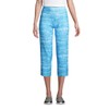 Lands' End Womens Active Crop Yoga Pant Reef Blue Tie