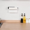 Wowfill Kitchen Paper Holder Magnet Stainless Steel Towel Bar Folding