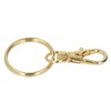 100PCS Gold Lobster Claw Clasp with Key Rings Rustproof Metal