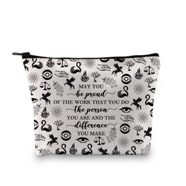 BDPWSS KOTLC Merchandise Keeper of The Lost Cities Themed Gift for Bookworm Book Lover Makeup Bag Foxfire Academy Gift (Be Proud LostC bagCA)