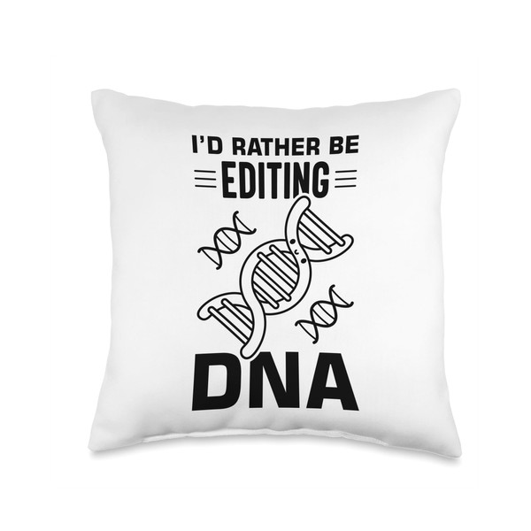 Dna Test Genetic Testing Crispr Microbiology Throw Pillow