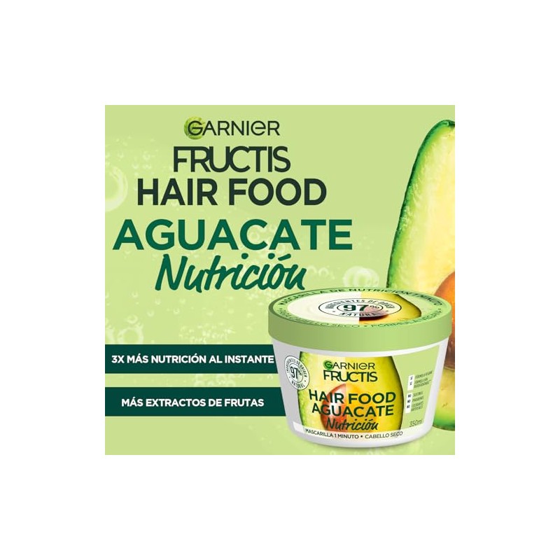 Kit Garnier Fructis HairFood Aguacate mascarilla para cabello seco 2Pack