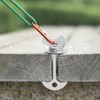 10 Pcs Fishbone Tent Stakes, Aluminium Alloy Windproof Deck Anchor