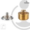 Closure Plug 1/2 Male Thread with Chrome-Plated Cover