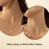 ZENI womens+clearance+sale,prime+deals+today+clearance, Dainty Cross Necklaces for Women, 14K Gold Plated