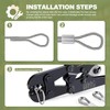 Jamiikury 4pcs M12 Aluminum Cable Crimps, Crimping Loop Sleeve Wire