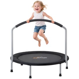 ATIVAFIT 36“ Kids Trampoline with Big Handle Compact Indoor/Outdoor Mini Trampoline for Toddlers (2‑6 Years)