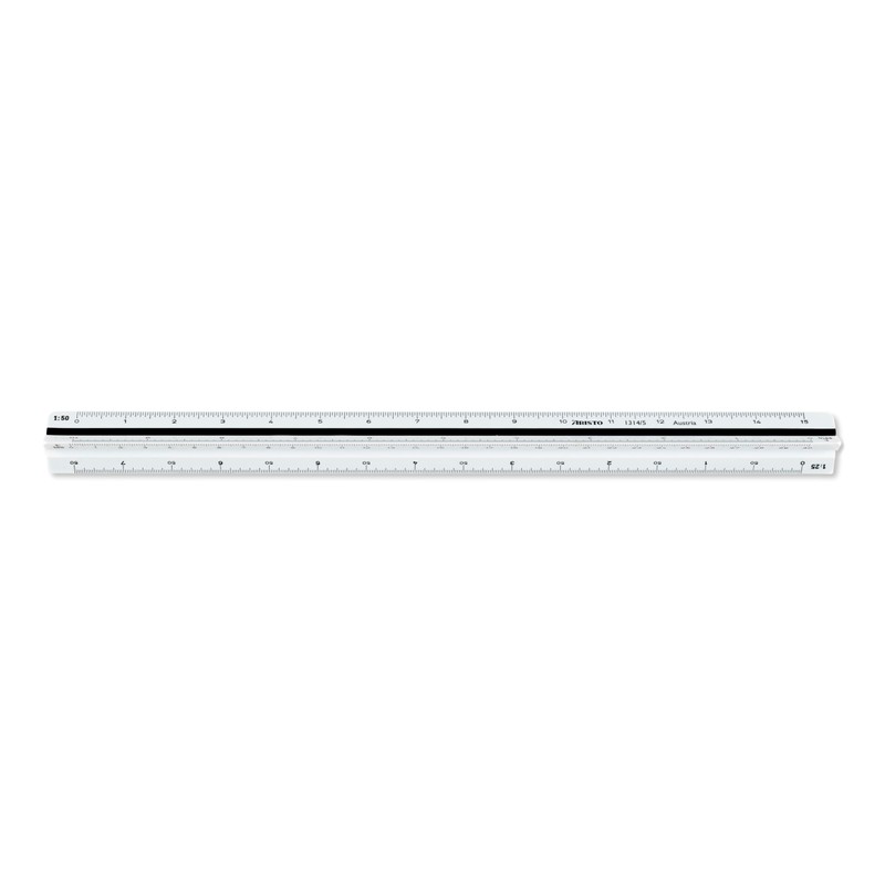 Aristo Triangular Three-Edged Scale 30 cm White Plastic for Technical