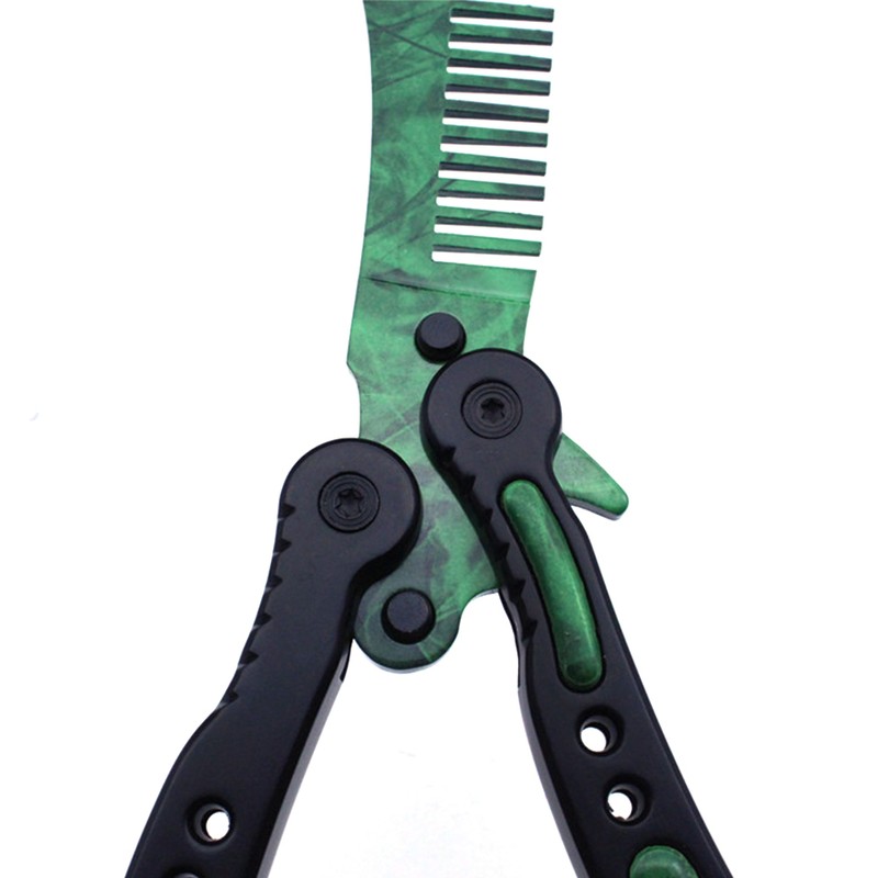 Foldable Comb Stainless Steel Butterfly Exercise Training Comb Styling Tools